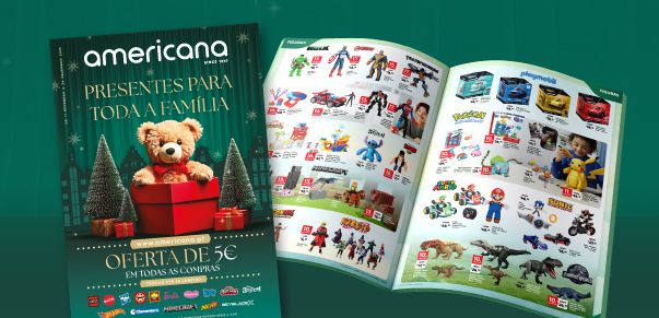 Capa do folheto de natal e folheto aberto