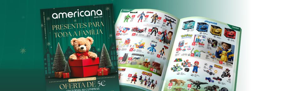 Capa do folheto de natal e folheto aberto