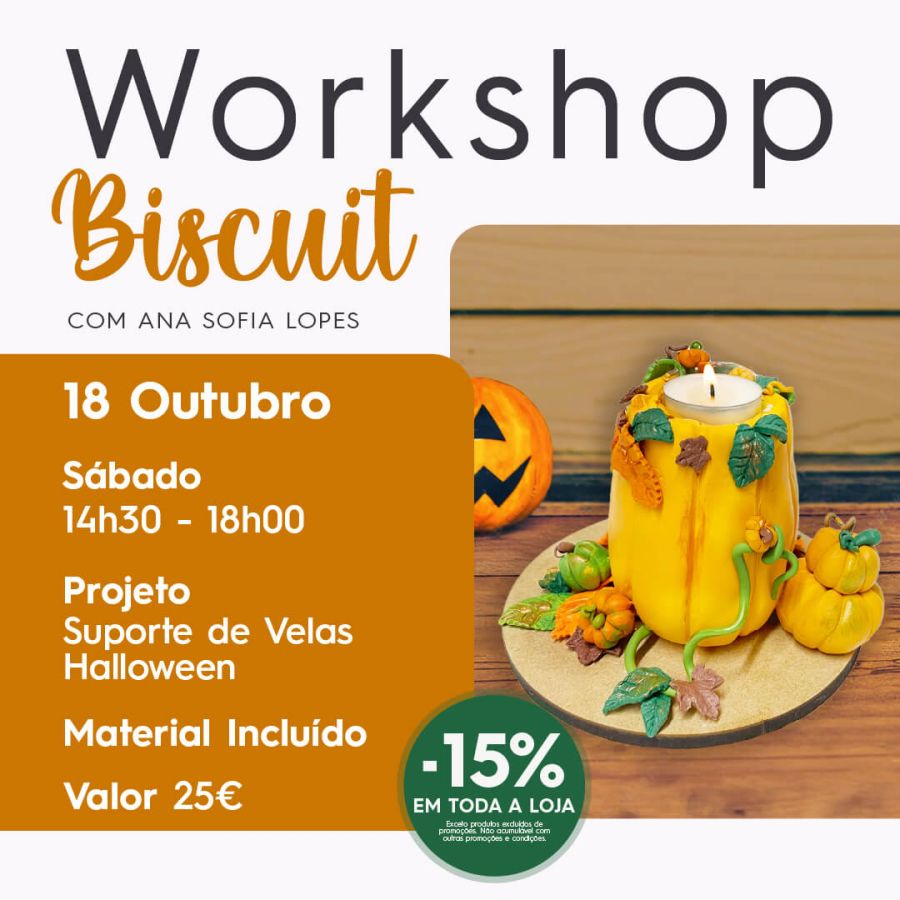 Workshop Biscuit com Ana Sofia Lopes - 18 outubro - Americana Telheiro Workshop Biscuit com Ana Sofia Lopes - 18 outubro - Americana Telheiro