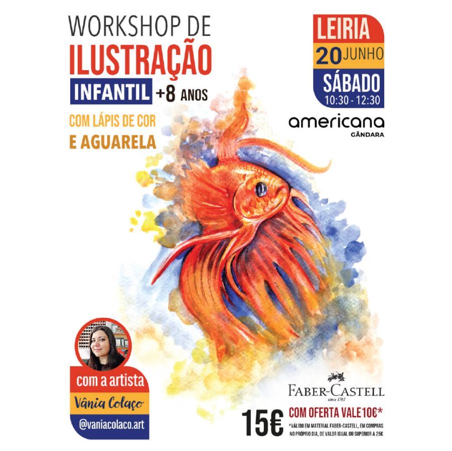 Ilustração com lápis de cor e aguarela