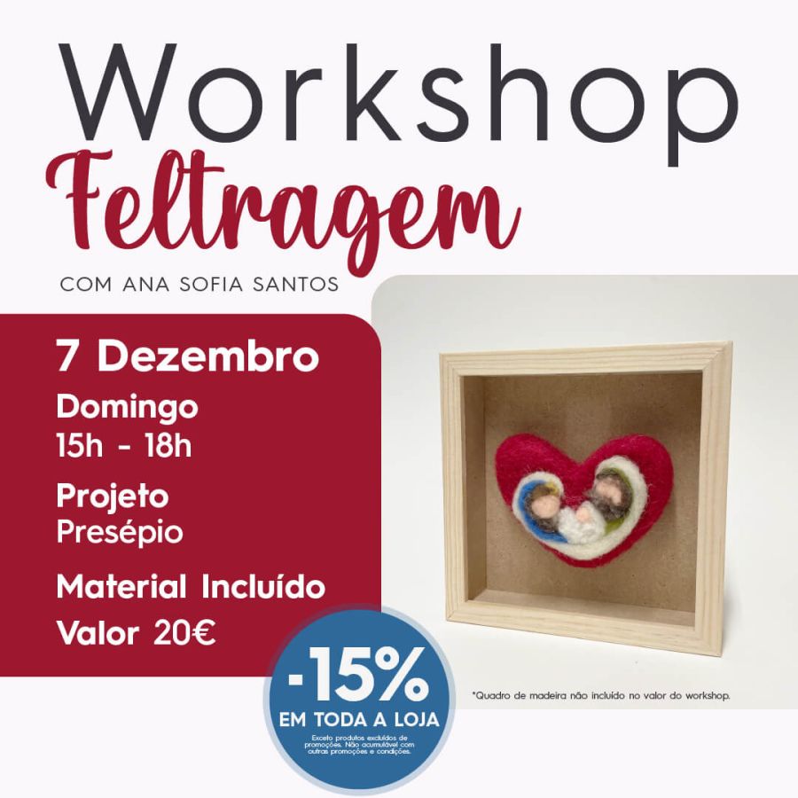 Presépio Feltragem com Ana Sofia Lopes - 7 Dezembro - Americana Telheiro