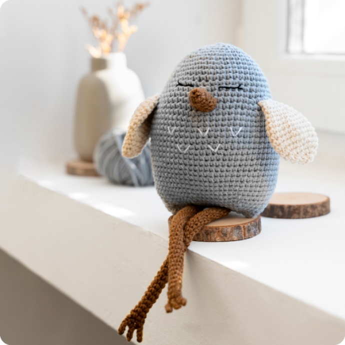 passarinho de amigurumi