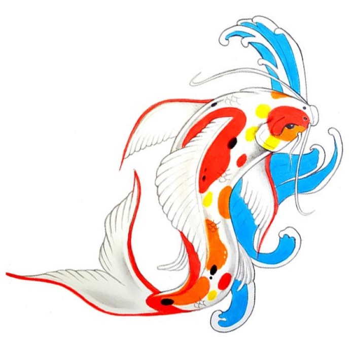 Dibujo con lápices de colores y rotuladores