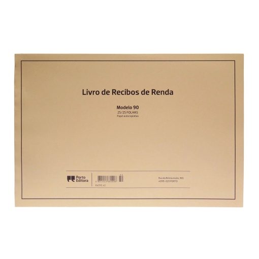 Livro de Recibos Rendas Modelo 90 25 folhas
