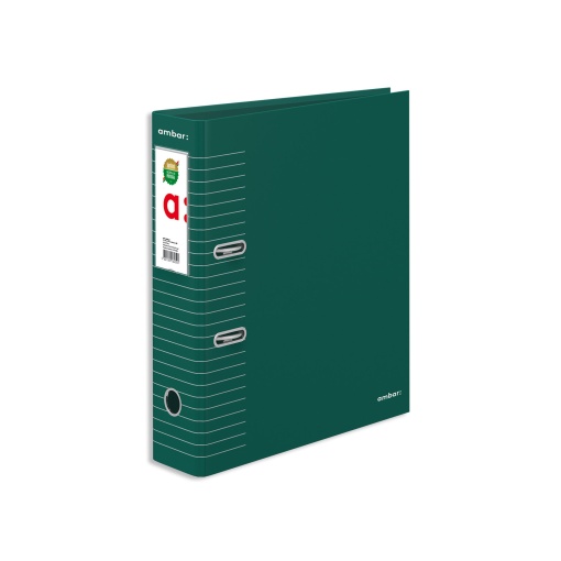 Pasta de Arquivo AMBAR IDEAS Riscas A4 Comercial lombada de 80mm 2 Argolas Verde