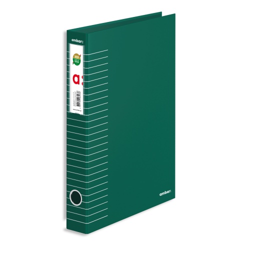 Pasta de Arquivo AMBAR IDEAS Riscas A4 Comercial lombada de 40mm 2 Argolas Verde