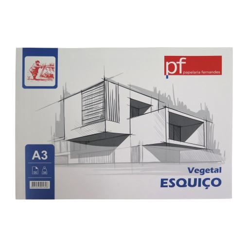 Bloco de Papel Vegetal Esquico A3 PF 38g 56 folhas