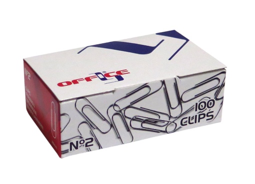 Clips Niquelados N.2 22mm LISMANIA caixa com 100