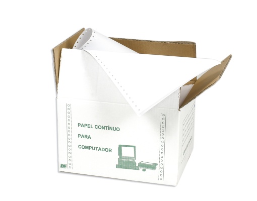 Papel Contínuo 12x 9 1/2 1 Via Branco caixa com 2000
