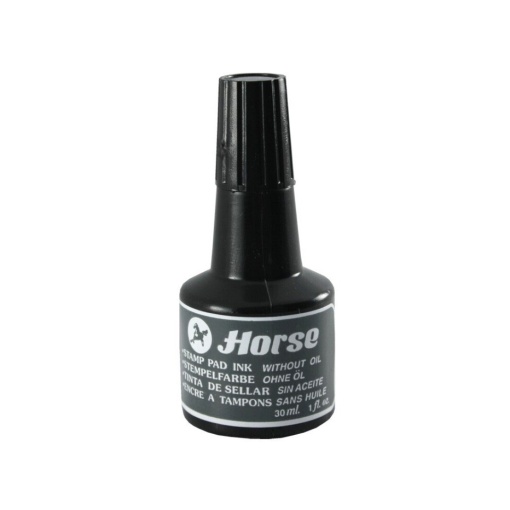 Tinta para sellos negra 30 ml CABALLO