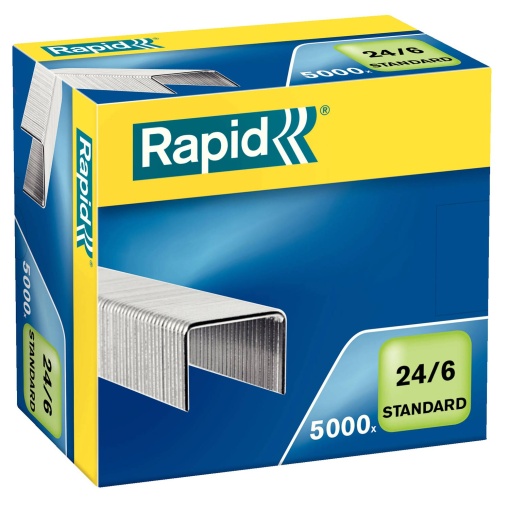 Agrafos 24/6 RAPID Standard Caixa com 5000