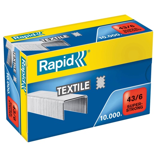 Agrafos 43/6 Têxtil RAPID Super Strong Caixa com 10000