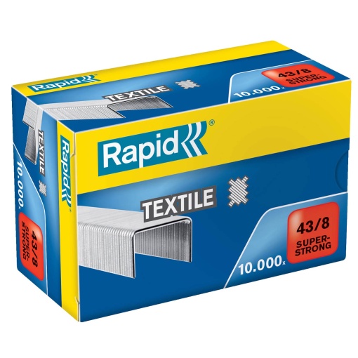 Agrafos 43/8 Têxtil RAPID Super Strong Caixa com 10000