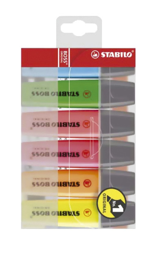 Sublinhador Fluorescente STABILO Boss Original com 6