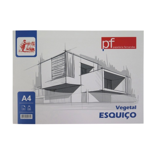 Bloco de Papel Vegetal Esquico A4 PF 38g 56 folhas