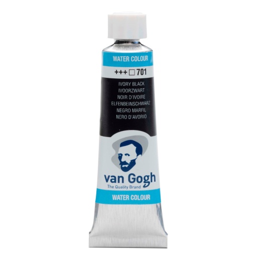 Aguarela em tubo TALENS VAN GOGH Negro 701 10ml