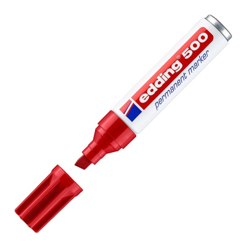 Marcador permanente EDDING 500 2-7mm vermelho