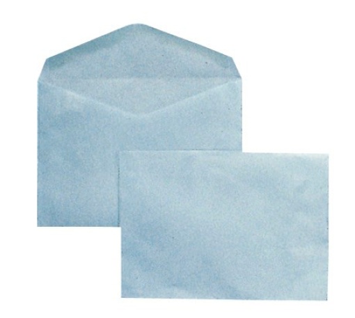 Envelope Oficial C6 114x162mm Azul Gomado caixa com 500