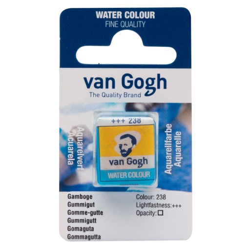 Aguarela em Pastilha TALENS VAN GOGH Amarelo Gamboge 238