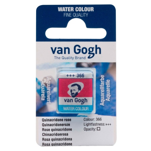 Aguarela em Pastilha TALENS VAN GOGH Rosa Quinacridona 366