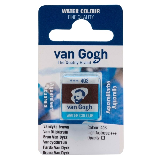 Aguarela em Pastilha TALENS VAN GOGH Castanho Van Dyck 403