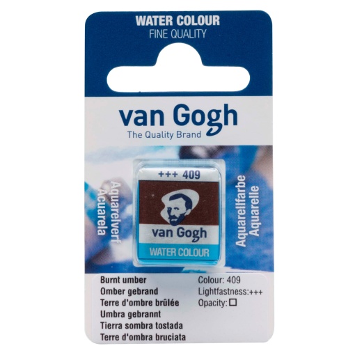 Aguarela em Pastilha TALENS VAN GOGH Terra Sombra Queimada 409