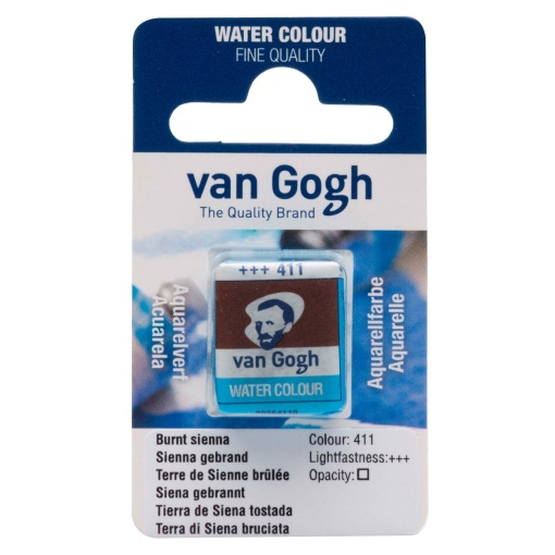 Aguarela em Pastilha TALENS VAN GOGH Terra Siena Queimada 411