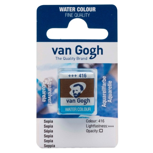 Aguarela em Pastilha TALENS VAN GOGH Sépia 416