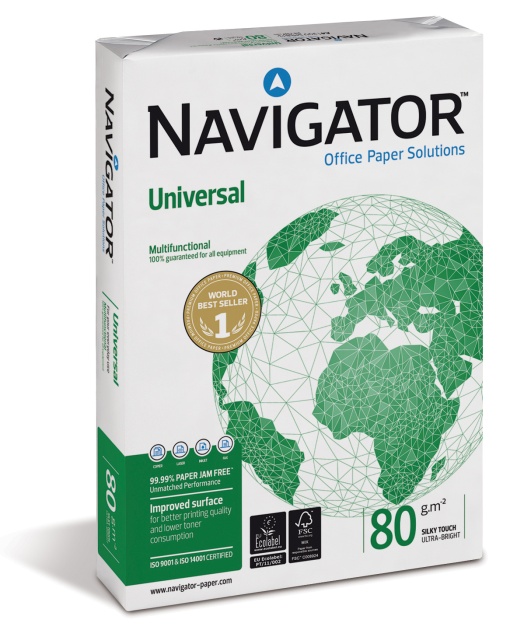 Papel Fotocópia A4 80g NAVIGATOR Universal Branco