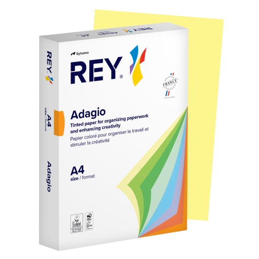 Papel Fotocópia Colorido A4 80g ADAGIO Amarelo Canário 49