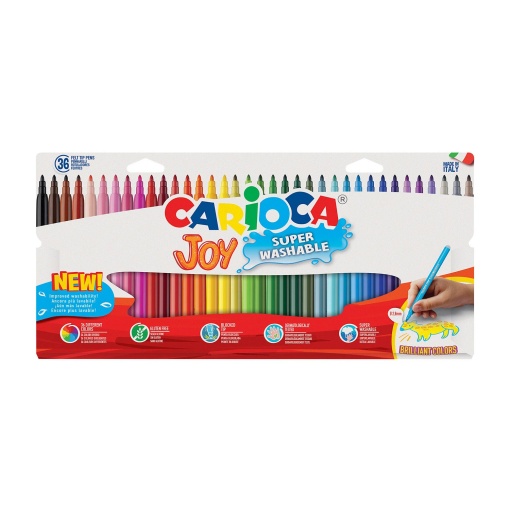 Canetas de Feltro Laváveis CARIOCA Joy com 36