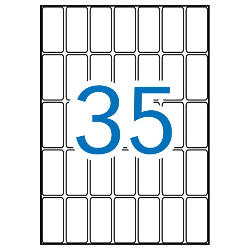 A4 labels 19x40mm white 15 sheets APLI - 525 units