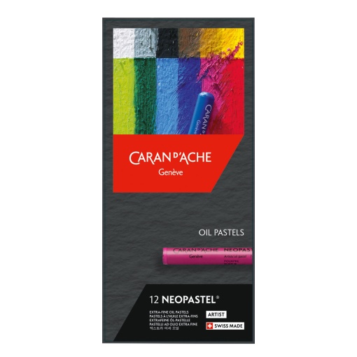 Pastel Óleo Caran D'ache Neopastel Caixa com 12 unidades