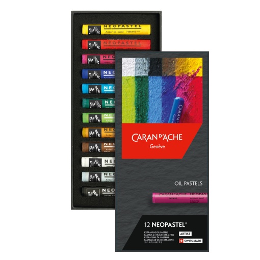 Pastel Óleo Caran D'ache Neopastel Caixa com 12 unidades