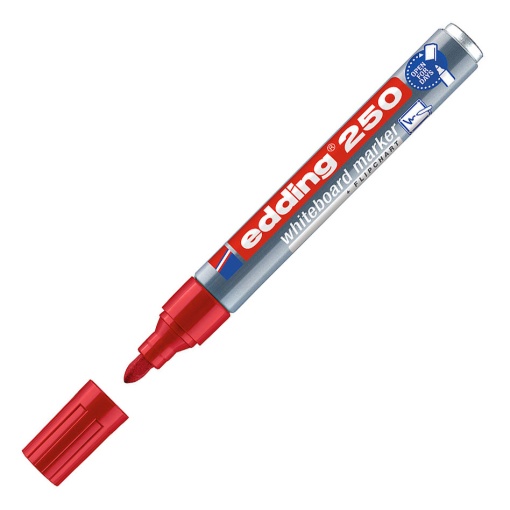 Marcador para quadro branco EDDING 250 1,5-3mm metal vermelho