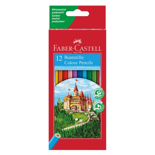 Lápis de Cor FABER-CASTELL Eco Longos 12 Cores