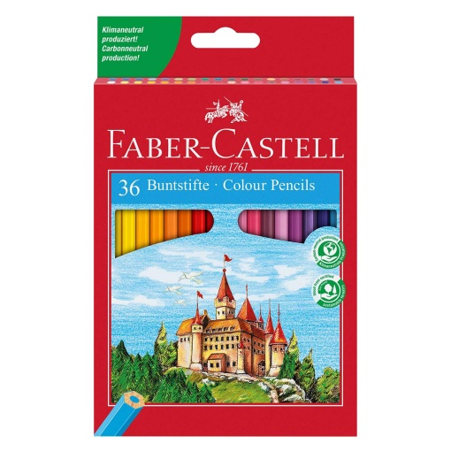 Lápis de Cor FABER-CASTELL Eco Longos 36 Cores