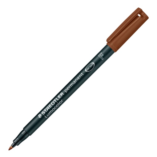 Marcador universal permanente STAEDTLER Lumocolor 318 F 0,6mm castanho 7