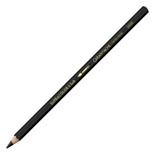 Lápis de Cor Aguarelável Caran D'ache Supracolor Soft Preto 009