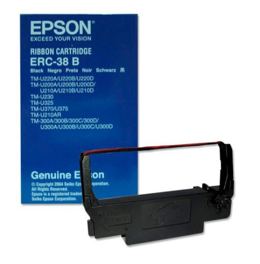 Fita original para Impressora EPSON ERC-38 B ERC-30/34/38 TM300 preto