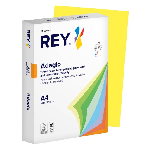 Papel Fotocópia Colorido A4 80g ADAGIO Amarelo Intenso