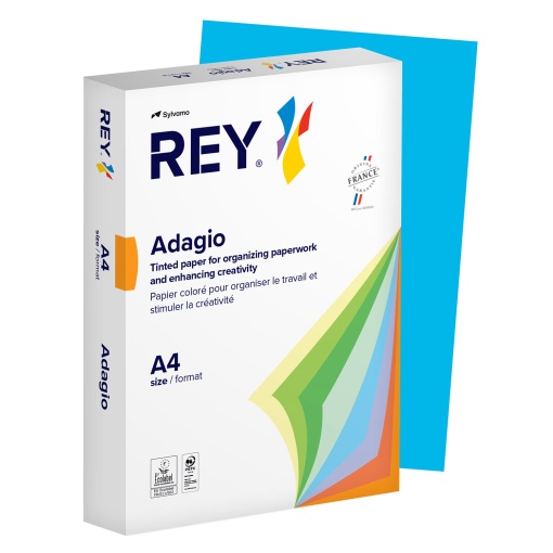 Papel fotocópia colorido A4 80g ADAGIO azul intenso 51-I