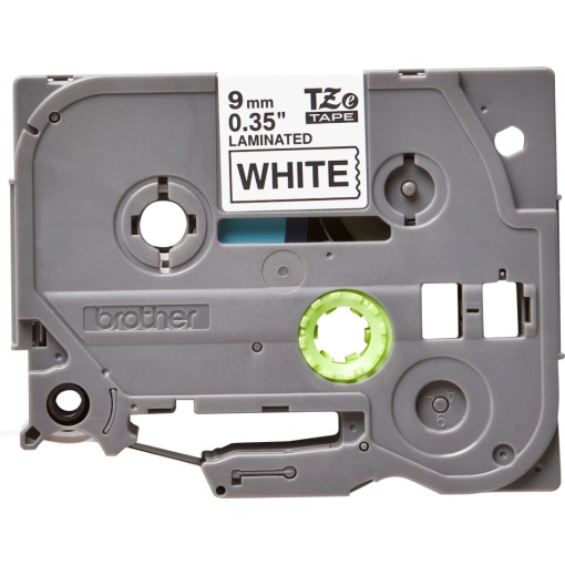 BROTHER TZE-221 9mm x 8m black on white tape