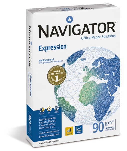 Papel Fotocópia A4 90g NAVIGATOR Expression Branco