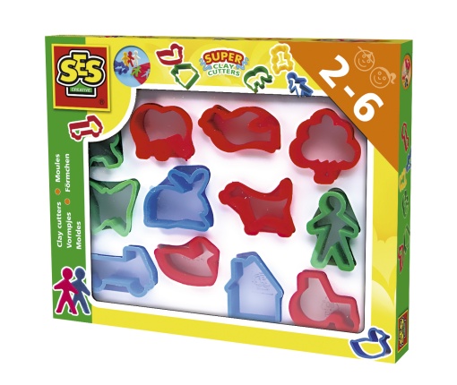 Moldes para plasticina SES CREATIVE 12 peças