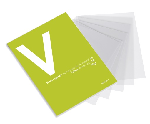 Bloco de Papel Vegetal A3 90g 50 folhas AMBAR SCHOOL
