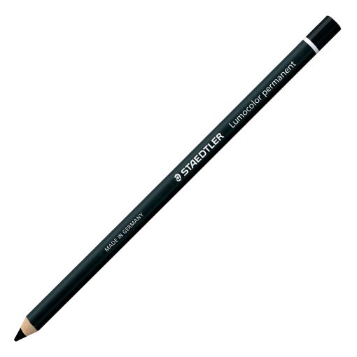 Lápis Dermatográfico Permanente STAEDTLER Lumocolor Glasochrom Preto 20-9