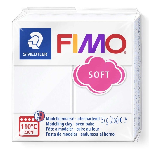 Pasta de Modelar FIMO Soft 0 Branco 56g