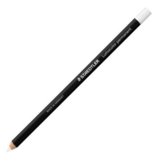 Lápis Dermatográfico Permanente STAEDTLER Lumocolor Glasochrom Branco 20