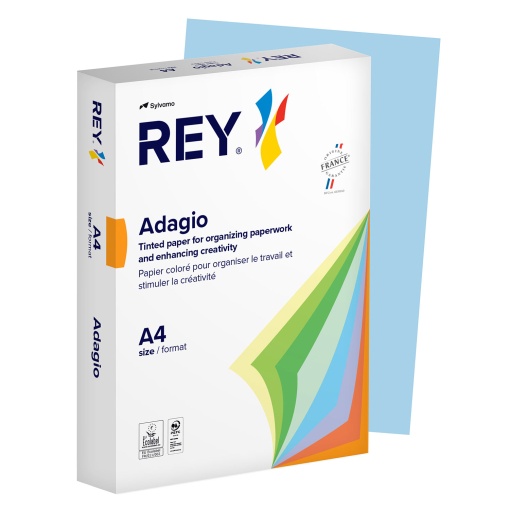 Papel fotocópia colorido A4 80g ADAGIO azul 01
